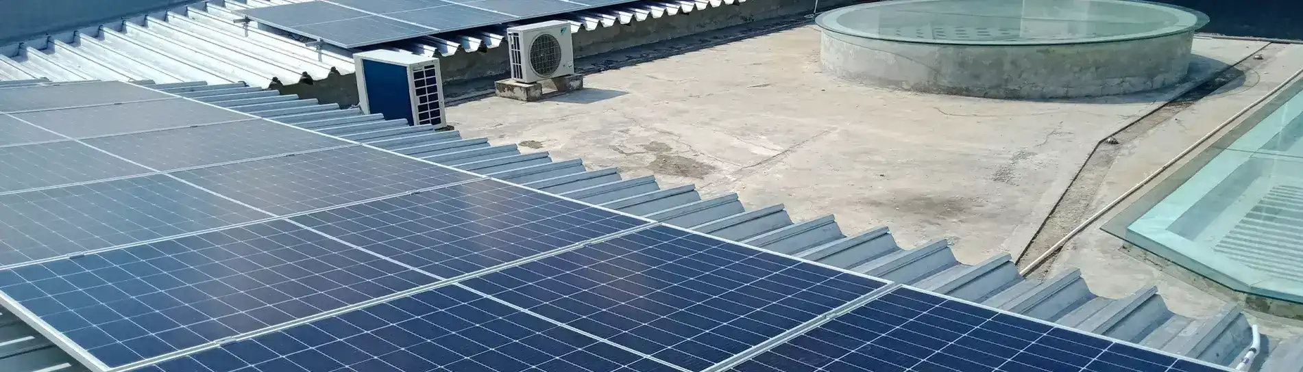 Solar panels on a roof